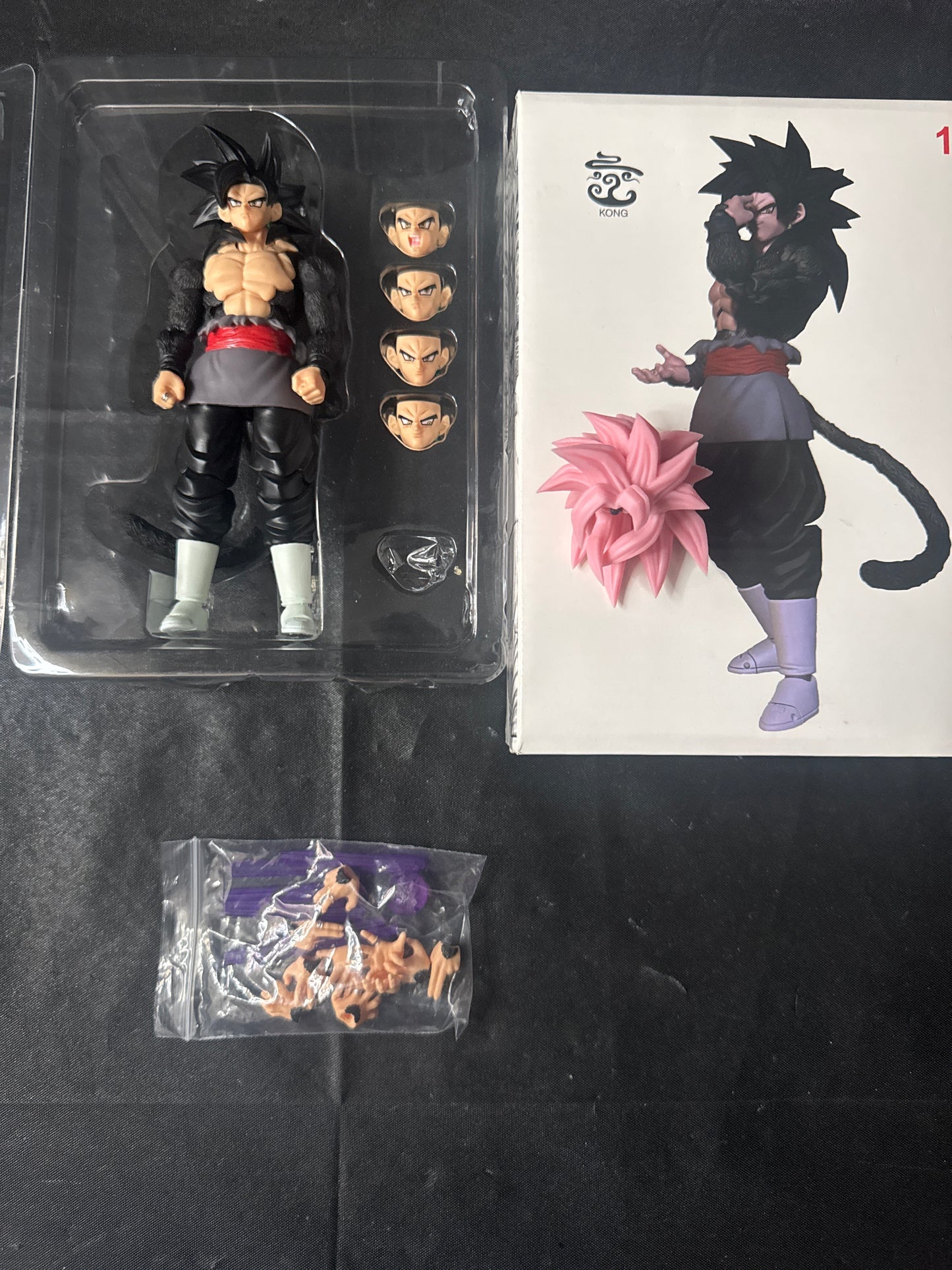 SH Figuarts Kong Studios Dragon Ball Z Goku Black Black Fur SSJ4 K014 *RARE*