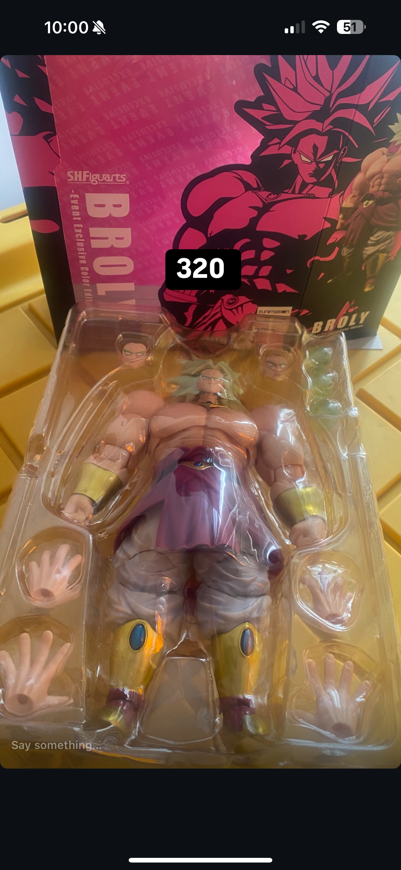 Figuras de acción de Broly Sh Figuarts de la SDCC 2018 usadas